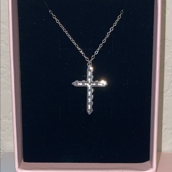 ๐1.1Ctw Moissanite 18K Gold Plated Jesus Cross Pendant Necklace GRA Certificate - Picture 7 of 12